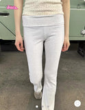 Ifomt Pink Blue Sweet Chic Micro Flared Pants New High Waisted Slim Yoga Pants Women's Hip Lifting Casual Sports Fitness Trouser