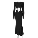 IFOMT Outfits Elegant Evening Hollow Out Long Sleeve Backless Women'S Dresses Summer Autumn Party Club Ladies Clothes Manufacturer