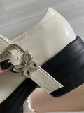 IFOMT Buckle Butterfly Shape Round-Toe Mary Janes