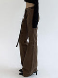 IFOMT Low Waist Slim-Fit Boot-Cut Jeans