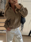 Ifomt Retro Brown Short Jacket Women Casual Lapel Zipper Pocket Jacket Female 2025 Spring Fashion Commute Lady Outwear