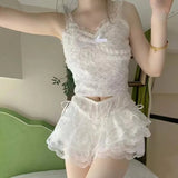 IFOMT Y2k Lace Sweet Girl Korea Summer Skirts Women Clothes White MIni Skirt High waist Loose Grunge Kawaii Cute A-line Fluffy Skirt