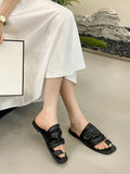 IFOMT Contrast Color Pleated Slippers