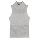 IFOMT Knitted Sleeveless Tank Top Women's Hollow Out Chic And Sexy Thin Summer Tops Y2k Clothing 2024