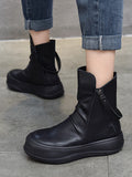 IFOMT Original Irregular Casual Zipper Booties