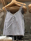 Ifomt Hollow Embroidery White Tank Camis 2025 New V-neck Adjustable Strap Simple Summer Vest Cotton Solid Waistband Sweet Y2K Tops