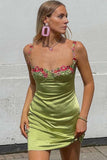 IFOMT Homecoming Dress Party Outfits Cute Sheath Straps Short Green Homecoming Dresses P2291