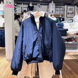 Ifomt 2025 Double-sided Cotton Coats Autumn Winter Jacket Y2k American Vintage Loose Women Coat Stand Collar Warm Zipper Outerwear