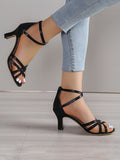IFOMT Hollow Peep Toe Pumps Sandals