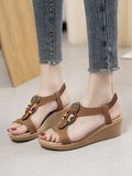 IFOMT Elasticity Open Toe Peep Toe Sandals Wedges & Flatform