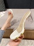 IFOMT Open Toe Transparent Platform Shoes Sandals