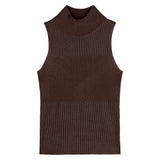 IFOMT Knitted Sleeveless Tank Top Women's Hollow Out Chic And Sexy Thin Summer Tops Y2k Clothing 2024