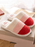 IFOMT Indoor Non-Slip Keep Warm Striped Slippers