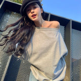 IFOMT Outfits Solid O Neck Long Sleeeve Loose Casual Women'S Sweatshirts Tops Y2K Winter Plus Size Wholesale Fashion Korean Clothing