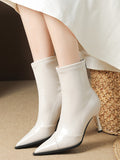 IFOMT Pointed-Toe Split-Joint Boots Pumps