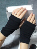 IFOMT Simple Solid Color Knitting Gloves