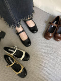 IFOMT Round Cut Round-Toe Split-Joint Mary Janes