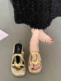 IFOMT Hollow Split-Joint Square-Toe Slippers