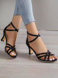IFOMT Hollow Peep Toe Pumps Sandals