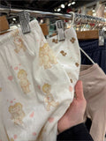 Ifomt Cute Angel Baby Print Long Pant Woman Autumn Cotton Drawstring High Waist Casual Straight Trousers Sweet Cartoon Home Sweatpants