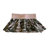 Ifomt Summer Y2K vintage leopard-print ruffled low-rise mini skirt for ladie Camo skirt aesthetic Elegant fashion for party streetwear Casual Outfit