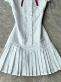 Ifomt JK Skirt Polo Collar Goth Pleated Sweet Y2k Party Dress Korean Punk Slim Vintage Short Skirt Harajuku Fashion College Style Sexy