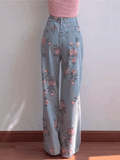IFOMT Floral High Rise Boyfriend Jeans
