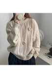 IFOMT Christmas Thanksg Gifts Fall Golden Bloom Cable-Knit Sweater