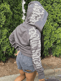 IFOMT Gothic Letter Zipper Hoodie