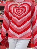 IFOMT Heart Jacquard Argyle Jumper Sweater