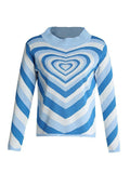IFOMT Heart Jacquard Argyle Jumper Sweater