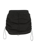 IFOMT Baggy Parachute Mini Skirt with Drawstring