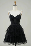 IFOMT Lace Applique Tiered Tulle Corset Mini Dress