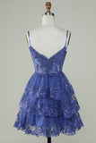 IFOMT Lace Applique Tiered Tulle Corset Mini Dress