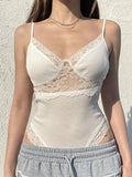 Ifomt Lace Backless V-Neck Bodysuit