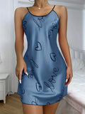 IFOMT Love Heart Print Nightdress