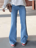 IFOMT Mid Waist Washed Boyfriend Jeans