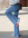 IFOMT Mid Waist Washed Boyfriend Jeans