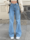 IFOMT Mid Waist Washed Boyfriend Jeans