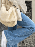 IFOMT Mid Waist Washed Boyfriend Jeans