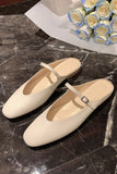 IFOMT New Fashion Spring Outfit Pointed Toe Buckled Slide-On Sandals