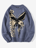 IFOMT Oversized Butterfly Jacquard Sweater