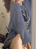 IFOMT Oversized Butterfly Jacquard Sweater