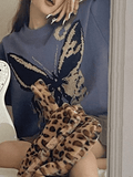 IFOMT Oversized Butterfly Jacquard Sweater