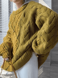 IFOMT Oversized Cable Knit Sweater