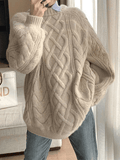 IFOMT Oversized Cable Knit Sweater