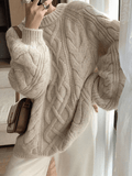 IFOMT Oversized Cable Knit Sweater