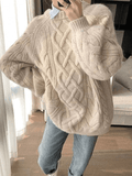 IFOMT Oversized Cable Knit Sweater