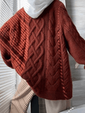 IFOMT Oversized Cable Knit Sweater