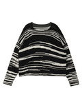 IFOMT Oversized Stripe Jumper Knit Sweater